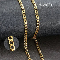 Stainless Steel Black Gold Color Cuban Link Chain Necklace for Men Eye Catching Short Length Male Choker Jewelry GiftAzizaK