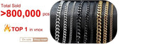 Stainless Steel Black Gold Color Cuban Link Chain Necklace for Men Eye Catching Short Length Male Choker Jewelry GiftAzizaK