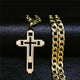 Stainless steel Hip Hop necklace with gold color long pendant for women/menAzizaK