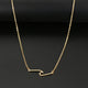 Stainless Steel Necklaces Minimalist Wave Pendant Chain Fine Choker Fashion Necklace For Women Jewelry Party Gifts One PieceAzizaK