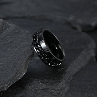 Stainless Steel Rotating Anxiety Rings with Roman NumeralsAzizaK