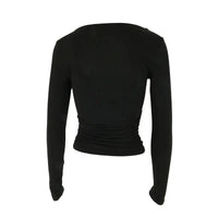 Stylish Solid T-shirt Long Sleeve Casual VersatileAzizaK