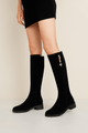 suede boots, flat heel, zip fastening Waterproof before useAzizaK