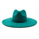 Suede fedora hat with heart shaped top, 3.75" brimAzizaK