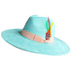 Suede fedora hat with heart shaped top, 3.75" brimAzizaK