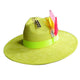 Suede fedora hat with heart shaped top, 3.75" brimAzizaK