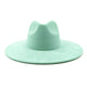 Suede fedora hat with heart shaped top, 3.75" brimAzizaK