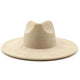Suede fedora hat with heart shaped top, 3.75" brimAzizaK