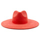 Suede fedora hat with heart shaped top, 3.75" brimAzizaK