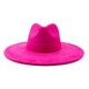 Suede fedora hat with heart shaped top, 3.75" brimAzizaK