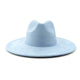 Suede fedora hat with heart shaped top, 3.75" brimAzizaK