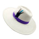 Suede fedora hat with heart shaped top, 3.75" brimAzizaK