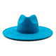 Suede fedora hat with heart shaped top, 3.75" brimAzizaK