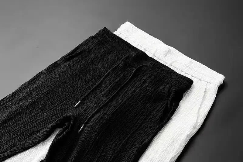❄️ Summer Ice Silk Cotton - Linen Set – Men's Ultra - Thin Sleeveless & Mid - Sleeve OutfitAzizaK