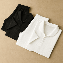 ❄️ Summer Ice Silk Cotton - Linen Set – Men's Ultra - Thin Sleeveless & Mid - Sleeve OutfitAzizaK