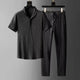 ❄️ Summer Ice Silk Cotton - Linen Set – Men's Ultra - Thin Sleeveless & Mid - Sleeve OutfitAzizaK