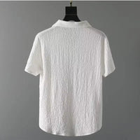 ❄️ Summer Ice Silk Cotton - Linen Set – Men's Ultra - Thin Sleeveless & Mid - Sleeve OutfitAzizaK
