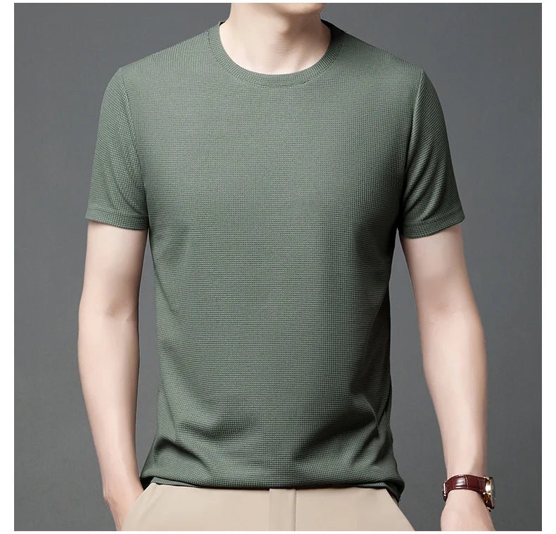 ☀️ Summer Short Sleeve Round Neck T-Shirt – Comfortable & Breathable for Everyday WearAzizaK