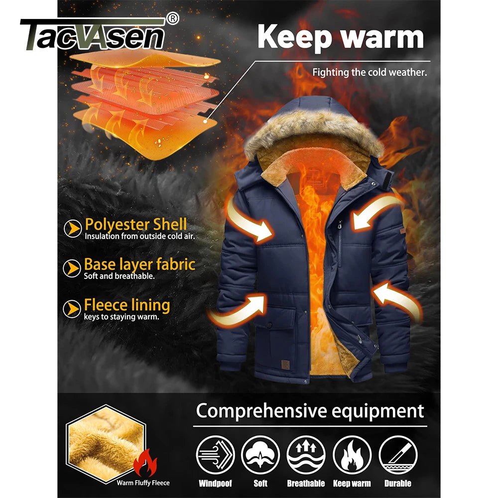 TACVASEN Fleece Lined Parka JacketAzizaK