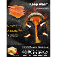 TACVASEN Fleece Lined Parka JacketAzizaK
