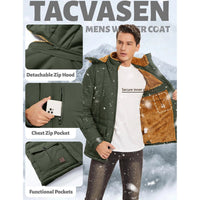TACVASEN Fleece Lined Parka JacketAzizaK