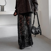 Talenza black lace transparent skirtAzizaK