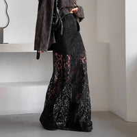 Talenza black lace transparent skirtAzizaK