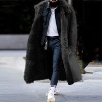 Thick faux fur coat solid cardiganAzizaK