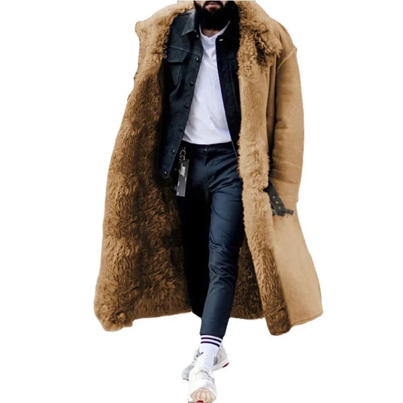 Thick faux fur coat solid cardiganAzizaK