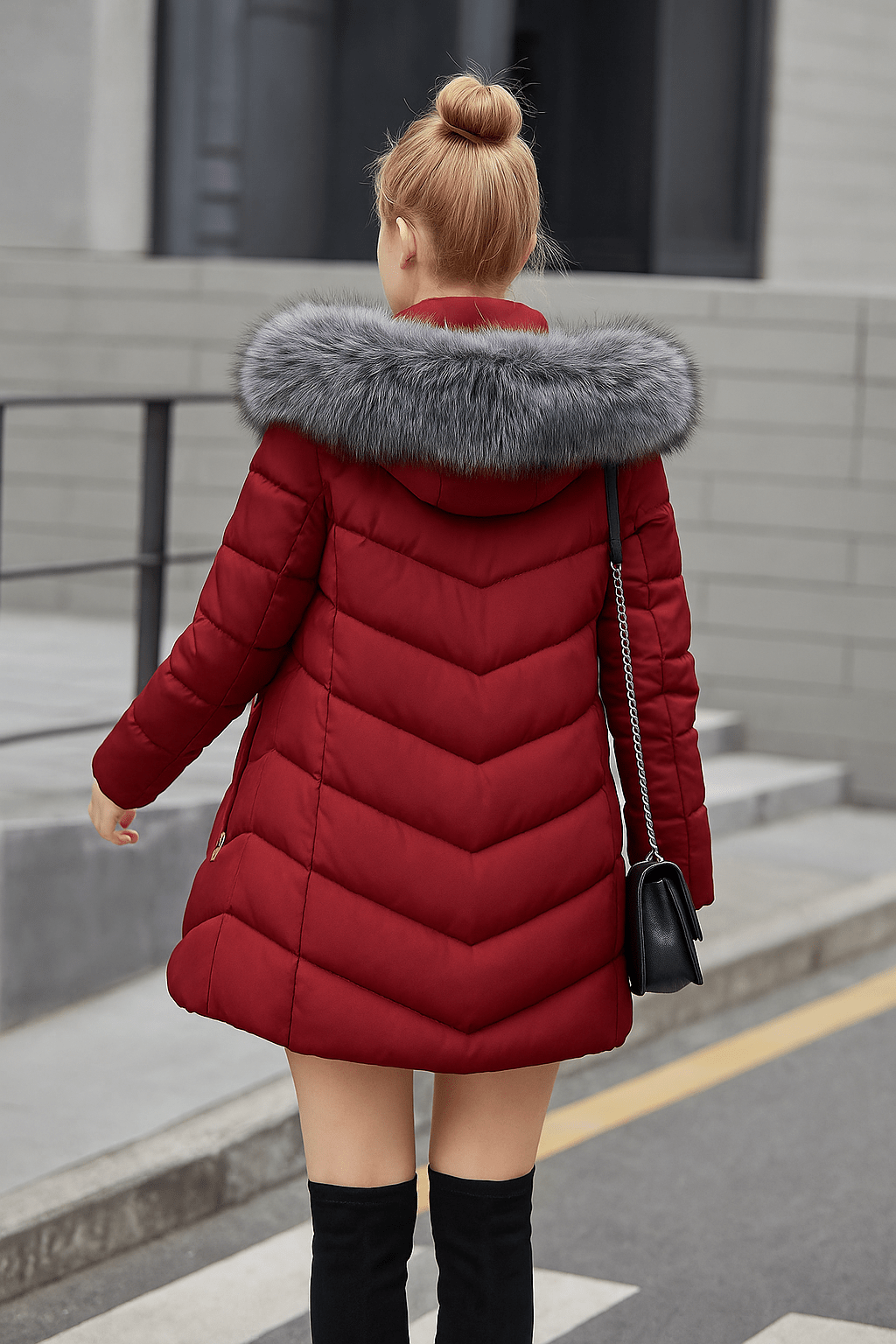 Thicken Warm Padded Cotton Long CoatAzizaK