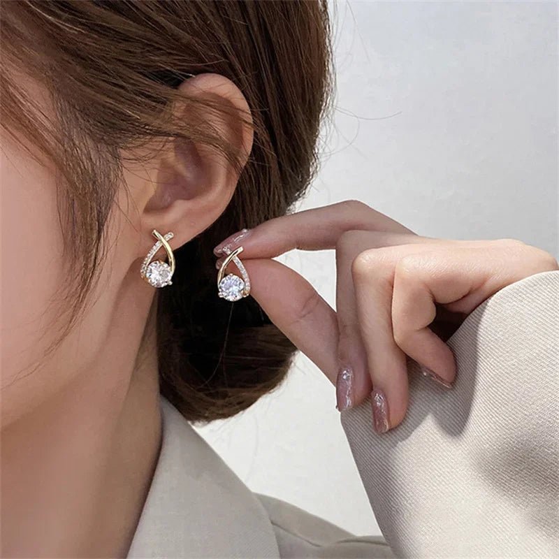 Trendy Cross Stud EarringsAzizaK
