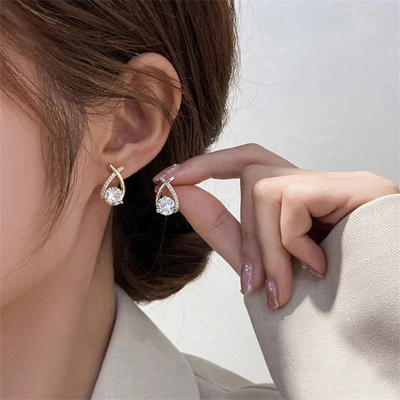Trendy Cross Stud EarringsAzizaK