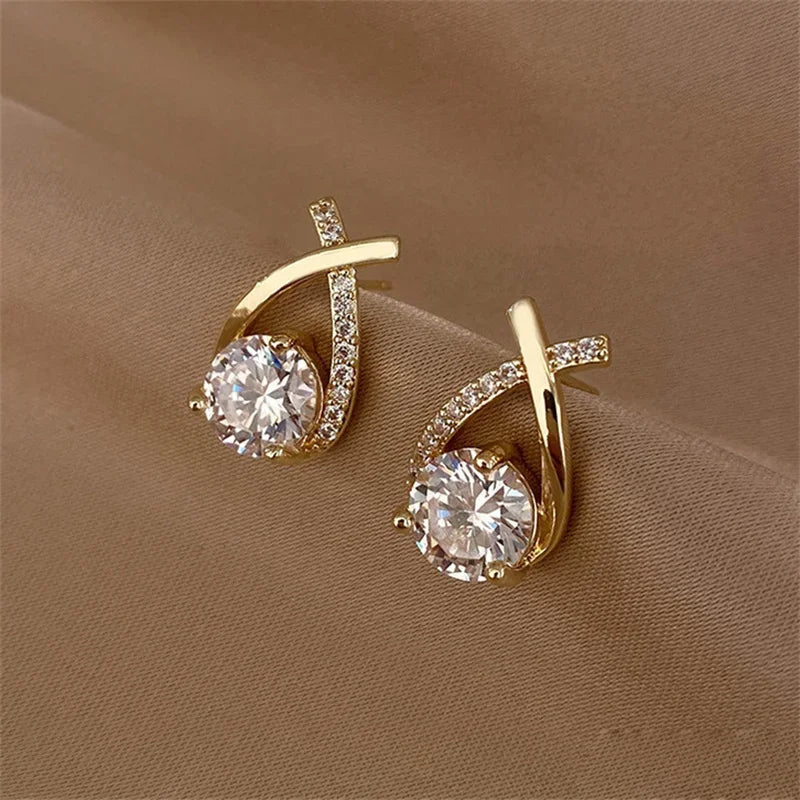 Trendy Cross Stud EarringsAzizaK