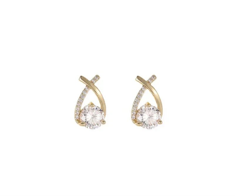 Trendy Cross Stud EarringsAzizaK