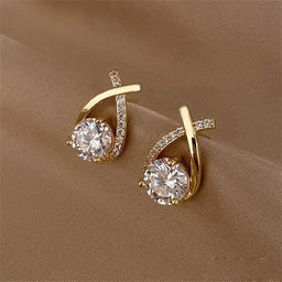 Trendy Cross Stud EarringsAzizaK