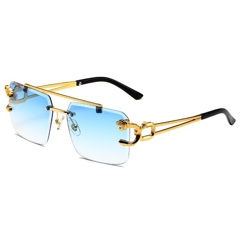 Trendy rectangular rimless sunglassesAzizaK