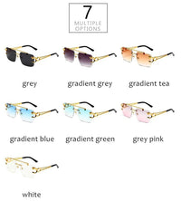 Trendy rectangular rimless sunglassesAzizaK