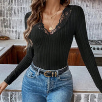 Triangular jumpsuit with lace trimAzizaK