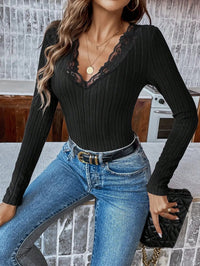 Triangular jumpsuit with lace trimAzizaK