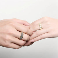 Unique Wave Pattern Couple Rings For (Men/Women)AzizaK