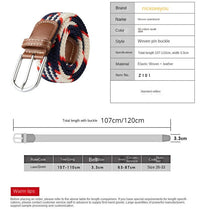 Unisex colorful canvas belt 107/120 cmAzizaK