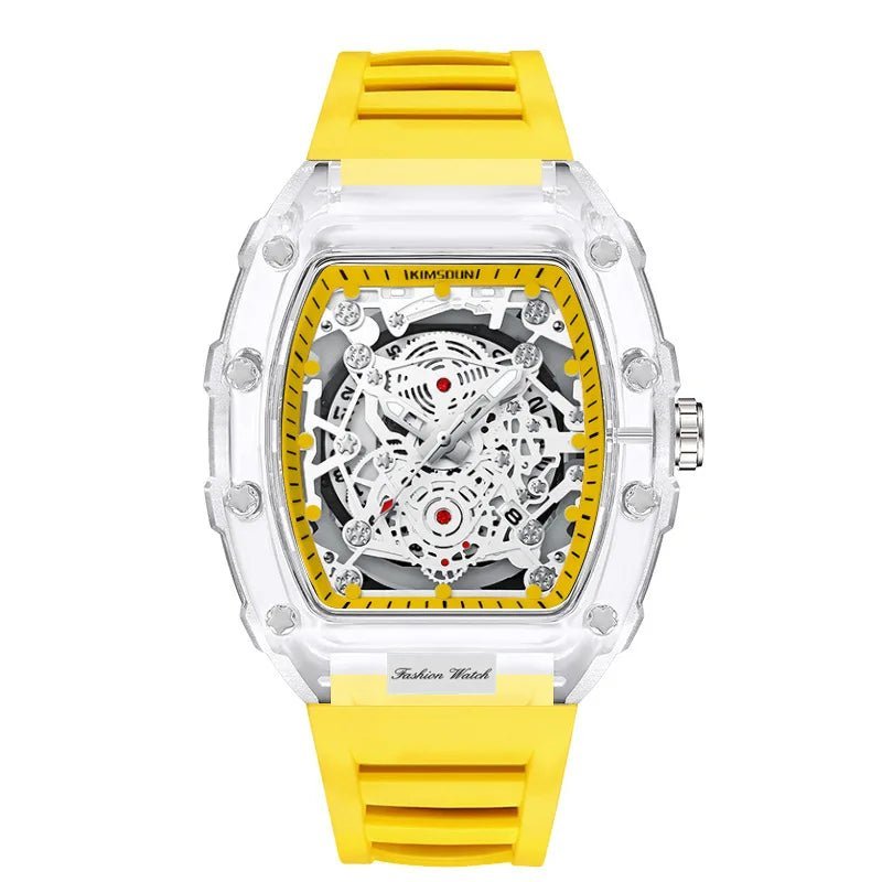 UTHAI BK134 Personalized Transparent Hollow Barrel Quartz WatchAzizaK