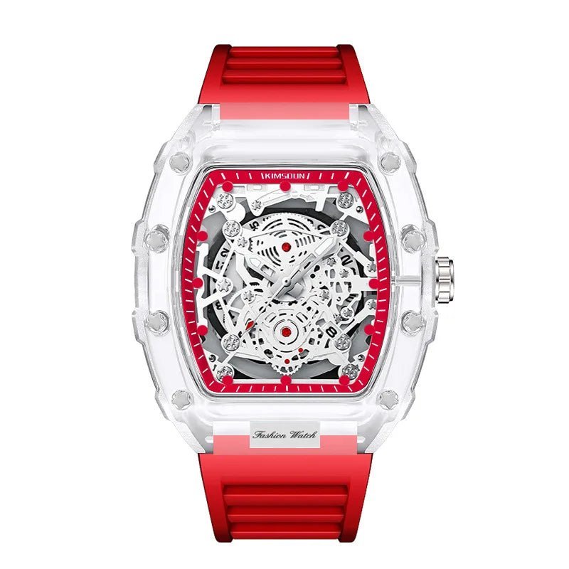 UTHAI BK134 Personalized Transparent Hollow Barrel Quartz WatchAzizaK
