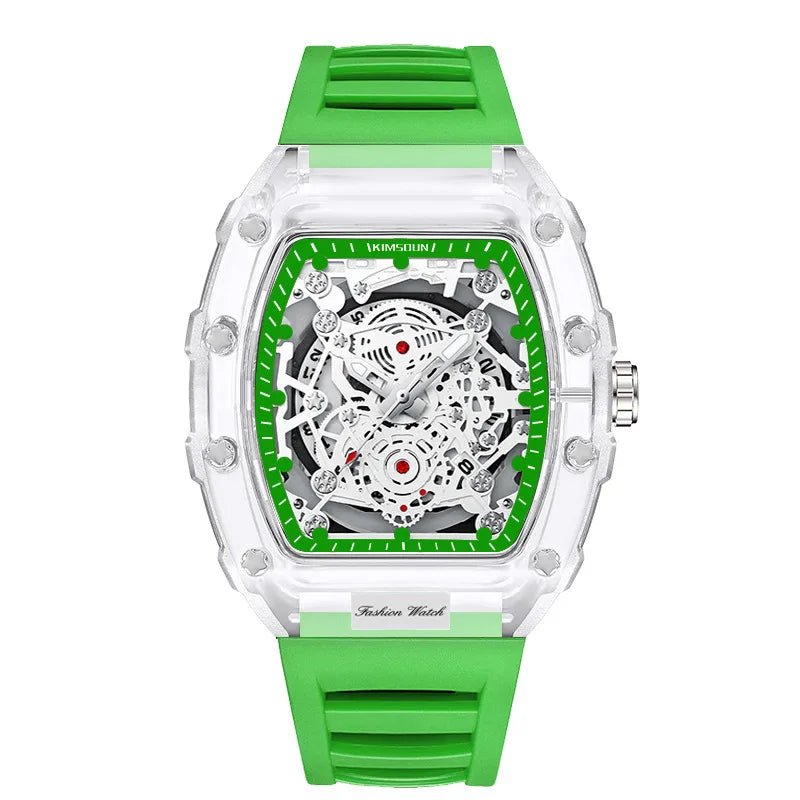 UTHAI BK134 Personalized Transparent Hollow Barrel Quartz WatchAzizaK