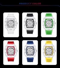 UTHAI BK134 Personalized Transparent Hollow Barrel Quartz WatchAzizaK
