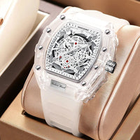 UTHAI BK134 Personalized Transparent Hollow Barrel Quartz WatchAzizaK