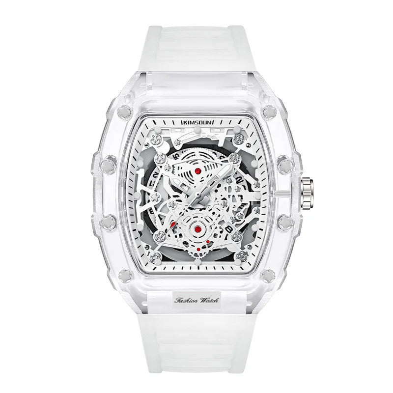 UTHAI BK134 Personalized Transparent Hollow Barrel Quartz WatchAzizaK