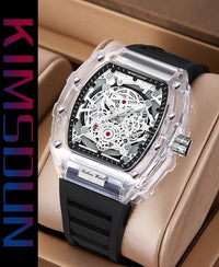 UTHAI BK134 Personalized Transparent Hollow Barrel Quartz WatchAzizaK
