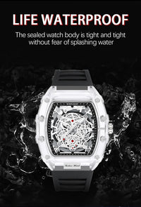 UTHAI BK134 Personalized Transparent Hollow Barrel Quartz WatchAzizaK