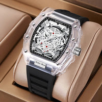 UTHAI BK134 Personalized Transparent Hollow Barrel Quartz WatchAzizaK